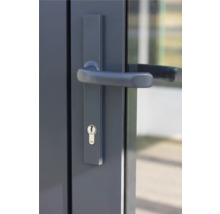 Tür mit Türgriff und Yale-Schloss