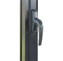 Nahaufnahme eines Fenstergriffs