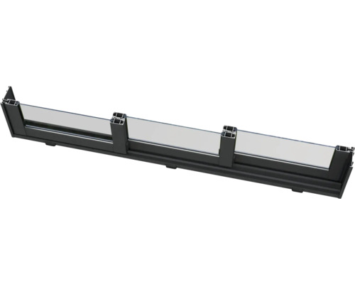 Querschnitt eines Fensterrahmens mit Verglasung