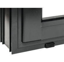 Detailansicht eines Fensters mit Rahmen