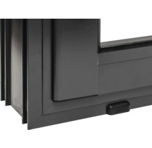 Detailansicht eines Fensters mit Rahmen