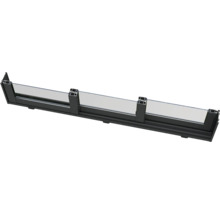 Querschnitt eines Fensterrahmens aus Aluminium mit Glas