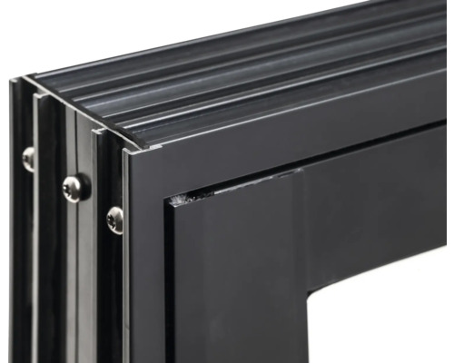 Detailansicht eines Aluminiumfensterrahmens