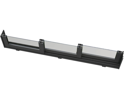 Lange Aluminium Fensterbank mit Glas
