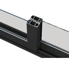 Detailansicht eines Fensterprofils mit Glas