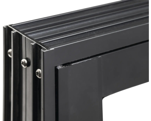 Detailansicht eines Aluminiumfensterrahmens
