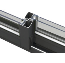 Detailansicht eines Aluminium Schiebefensters