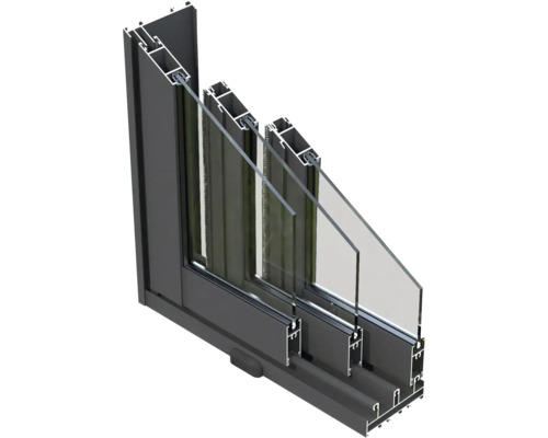 Fensterprofil mit Dreifachverglasung für energieeffiziente Fenster