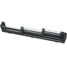 Querschnitt einer Fensterkonstruktion mit Rahmen und Verglasung