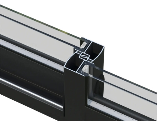 Detailansicht Fensterprofil mit Glas