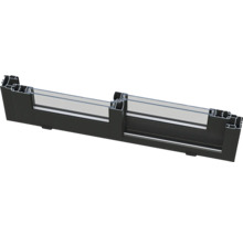 Profilansicht eines Fensterrahmens mit Glas