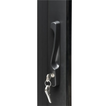 Tür mit Türgriff und Schlüssel