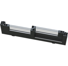 Querschnitt eines Aluminiumschiebefensters mit Doppelverglasung