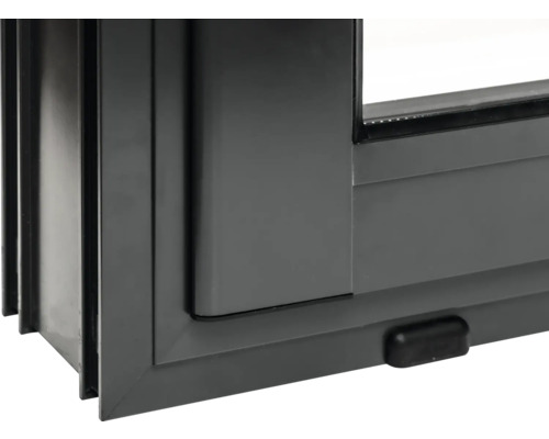 Detailansicht eines Fensters mit Rahmen