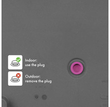 Hinweise zur Verwendung des Stopfens für den Innen- und Außenbereich