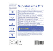 Verpackung Superbissima Mix Aubrieta x cultorum mit Informationen zu Anzucht, Pflege und Eigenschaften der Pflanze
