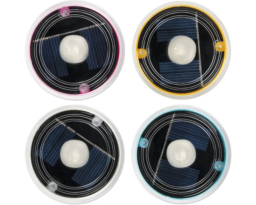 Vier Solarleuchten für den Aussenbereich