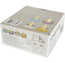 Verpackung von LED Solar Teelichtern im 4er Set, Durchmesser 5,1 cm
