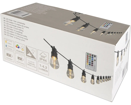 Verpackung einer LED Solar 10er Lichterkette