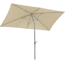 Rechteckiger Sonnenschirm mit Kurbelmechanismus