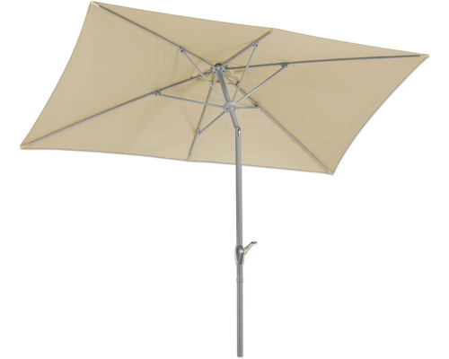 Rechteckiger Sonnenschirm mit Kurbelmechanismus