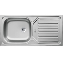 Spüle aus Edelstahl mit Abtropffläche