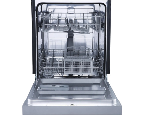 Geöffneter Geschirrspüler mit Körben