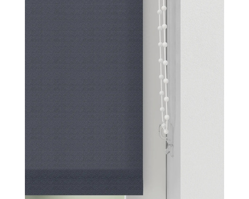Graues Seitenzugrollo mit Kettenzug