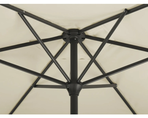 Detailansicht des Gestells eines Sonnenschirms