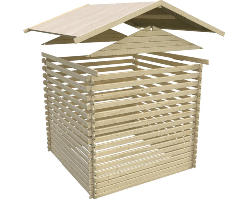 Holzlager für den Garten mit Dach