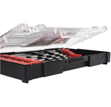 Bohrer-Set in geöffneter Box mit transparentem Deckel