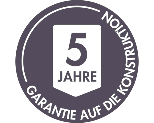 Fünf Jahre Garantie auf die Konstruktion