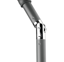 Detailaufnahme eines Sonnenschirmmastes mit Knickvorrichtung