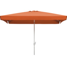 Quadratischer Sonnenschirm mit Kurbelmechanismus