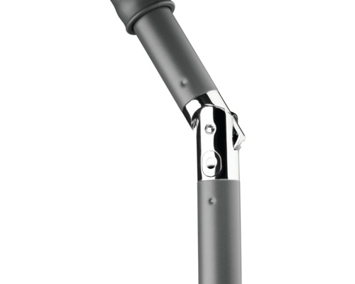 Detailaufnahme eines Sonnenschirmmastes mit Knickvorrichtung