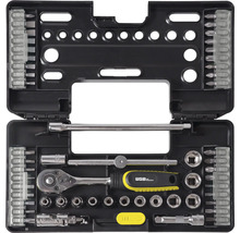 Werkzeugkoffer mit Schraubenschlüssel, Steckschlüsseln und Bits