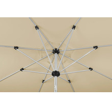 Detailansicht des Gestells eines Sonnenschirms