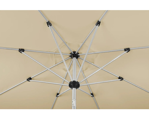 Detailansicht des Gestells eines Sonnenschirms