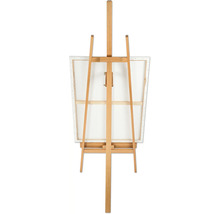 Holzstaffelei mit Leinwand von hinten