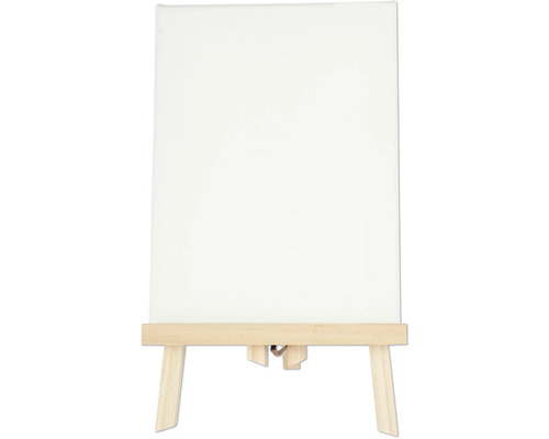 Leere Leinwand auf Holzstaffelei