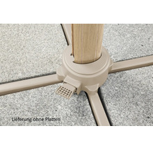 Detailansicht des Sonnenschirmständers mit Kreuzfuß