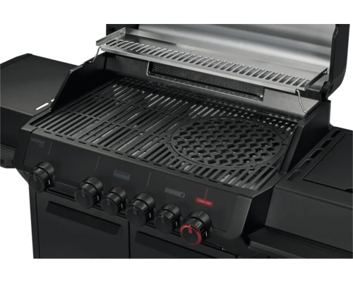 Monroe Pro Gasgrill mit Grillrost und Warmhalterost