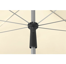 Detailansicht eines Sonnenschirms mit Streben und Mechanismus