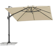 Freiarm-Sonnenschirm mit rechteckigem Schirm und stabilem Standfuß