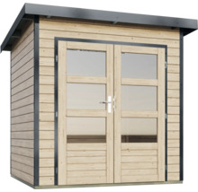 Gartenhaus aus Holz mit Doppeltür und Fenstern