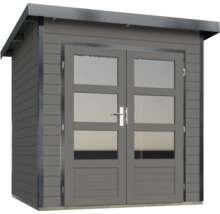 Gartenschuppen mit Doppeltür und Fenstern