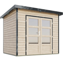 Holzgartenhaus mit Doppeltür und Fenster