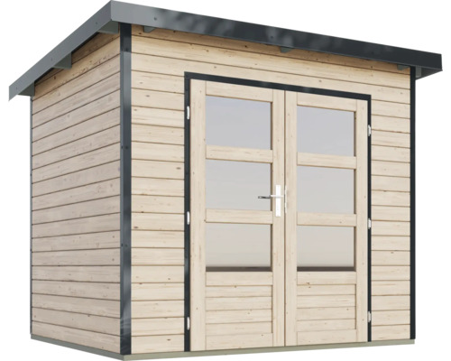 Holzgartenhaus mit Doppeltür und Fenster