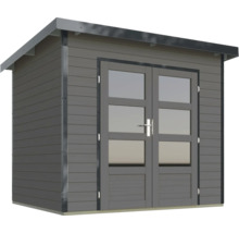 Holzgartenhaus mit Doppeltür und Fenstern