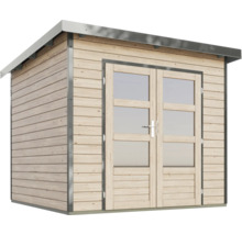 Holzgartenhaus mit Doppeltür und Fenster